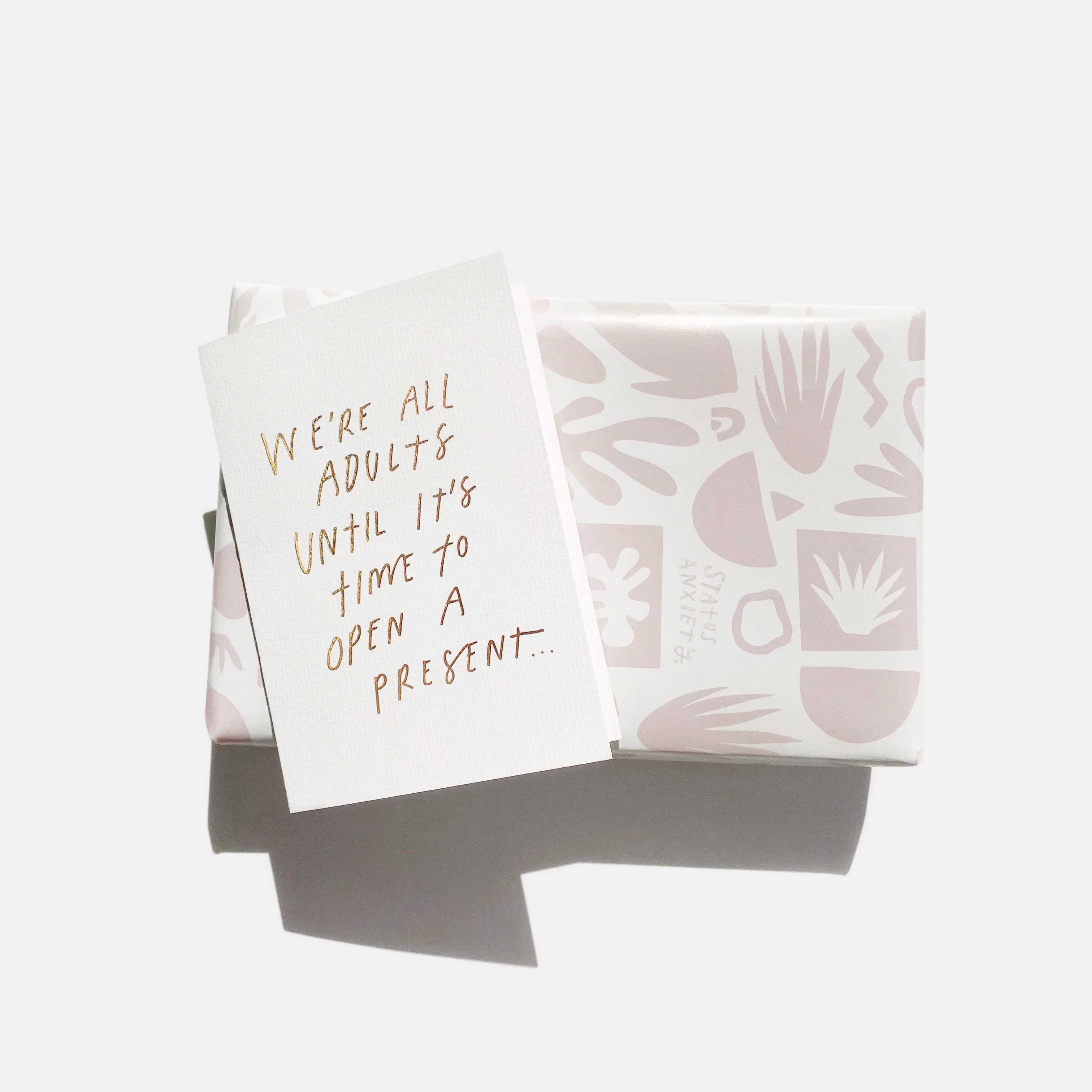 Abstract Gift Wrapping & Card