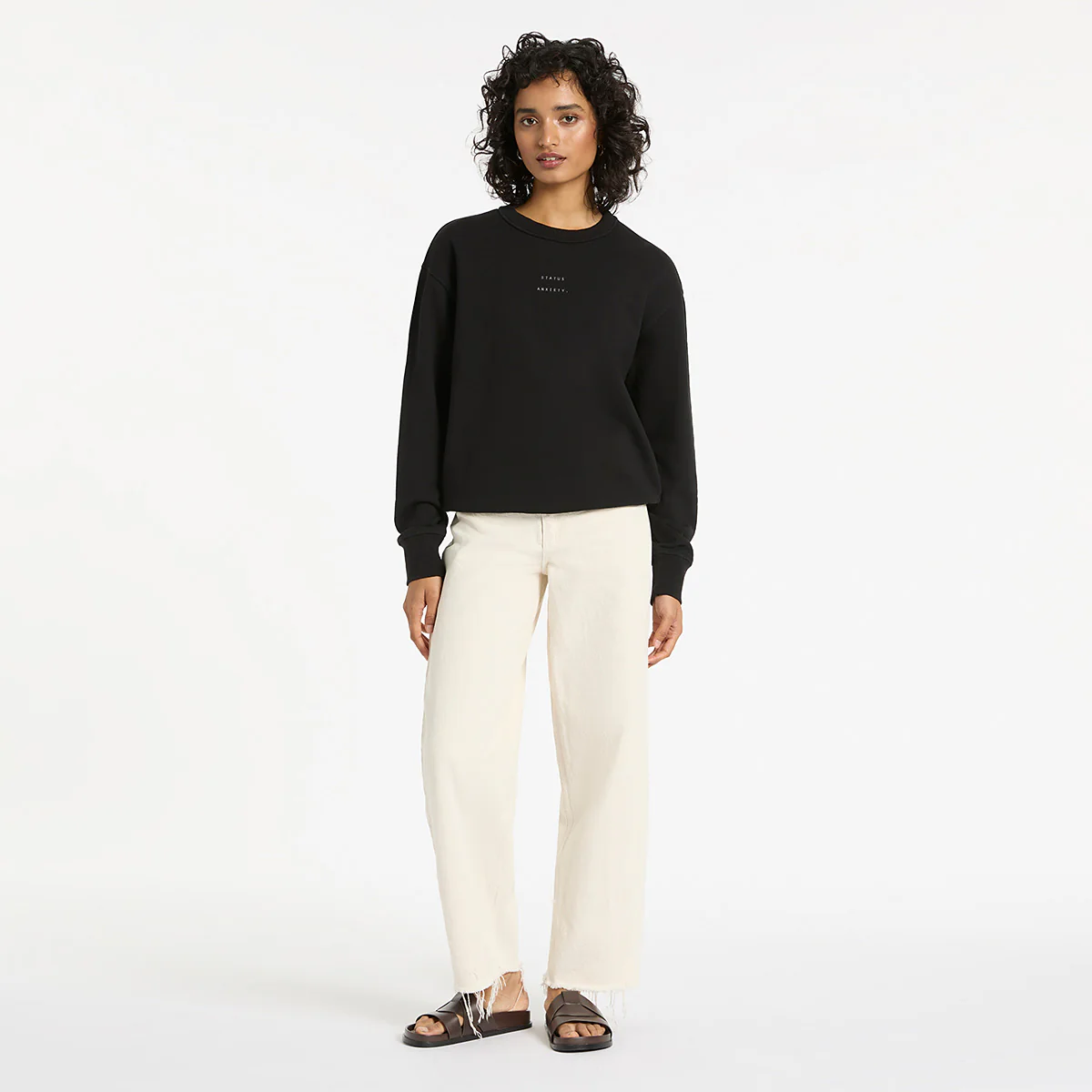 Could Be Nice Logo - Women's Classic Crew / Soft Black - Image 2