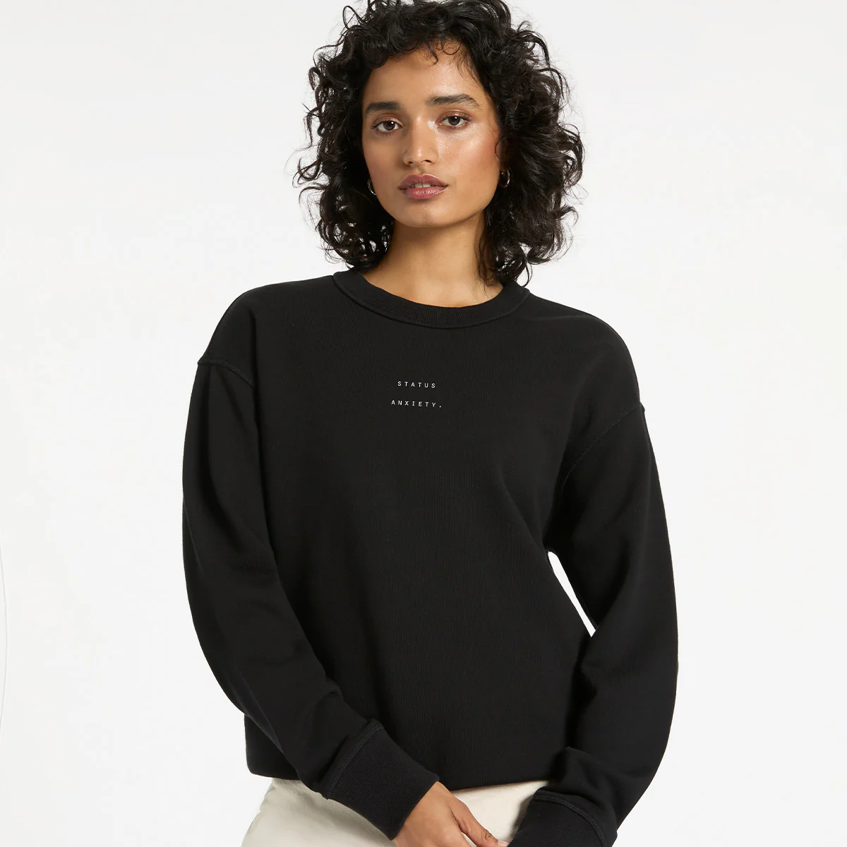 Could Be Nice Logo - Women's Classic Crew / Soft Black - Image 6