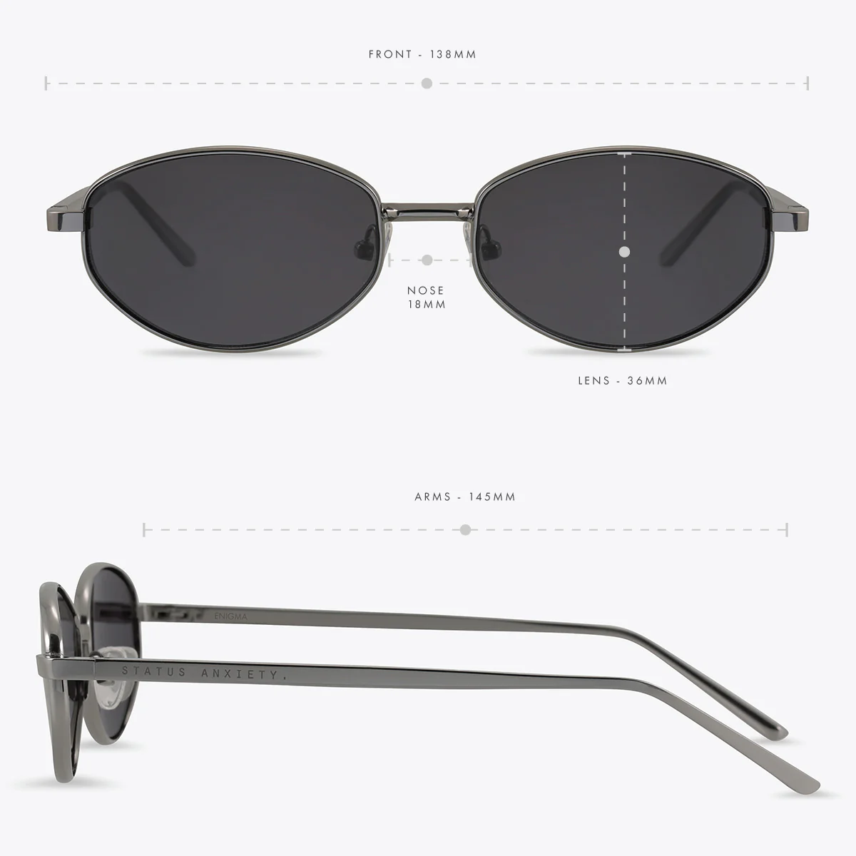 Enigma Sunglasses - Gunmetal - Image 6