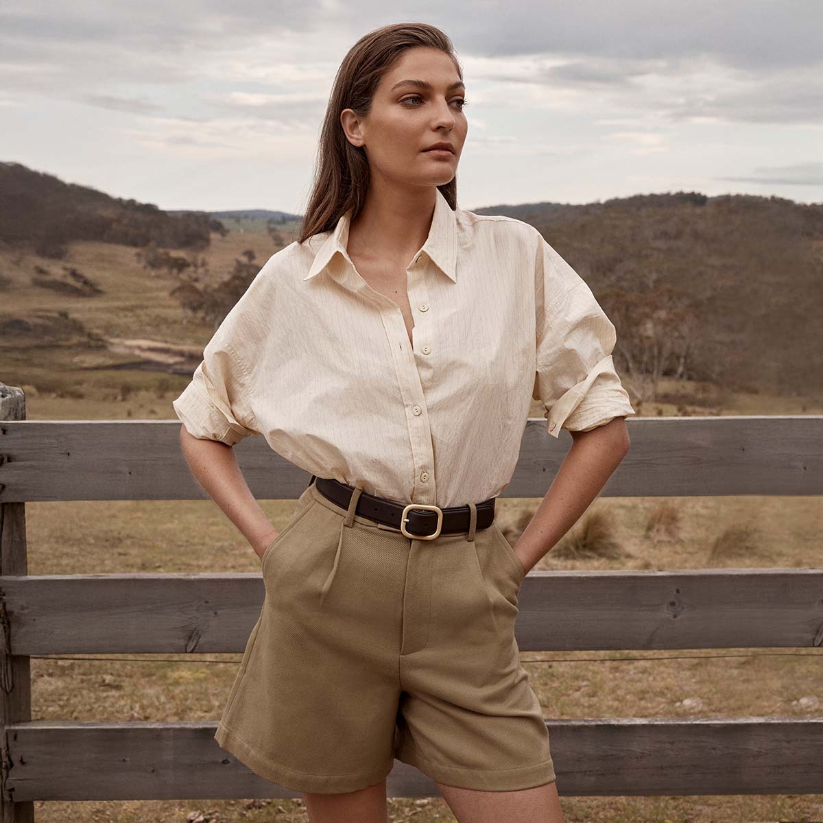Falling Quiet Belt - Choc Nappa/Gold - Image 7