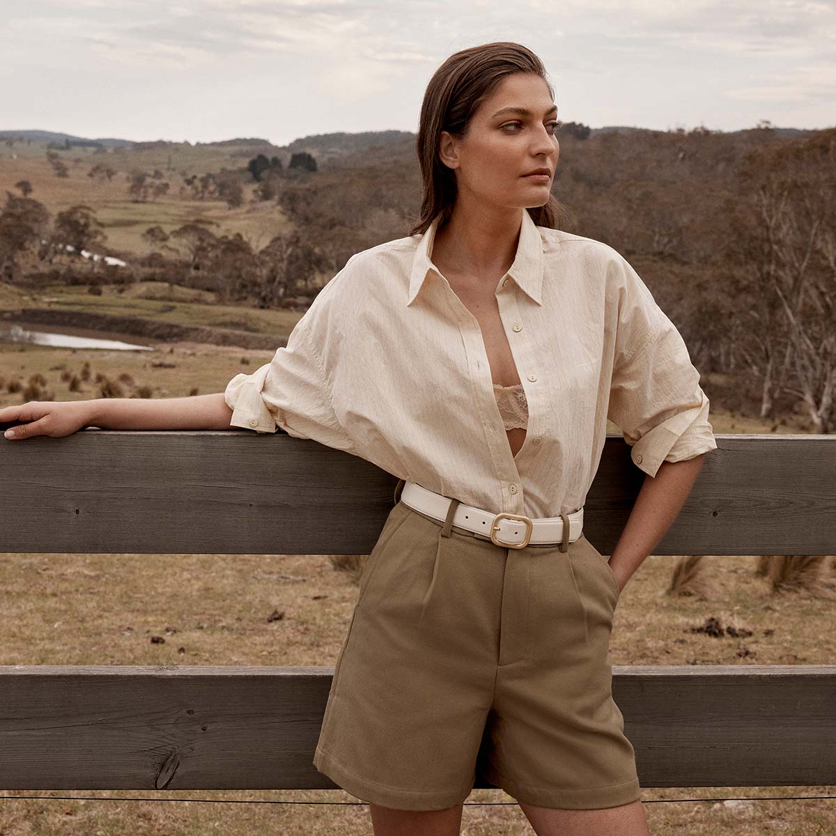 Falling Quiet Belt - Ivory Nappa/Gold - Image 7