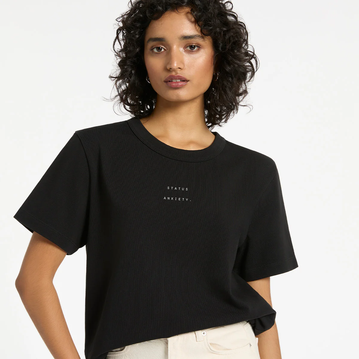 Feels Right Logo - Women's Tee / Soft Black - Image 2