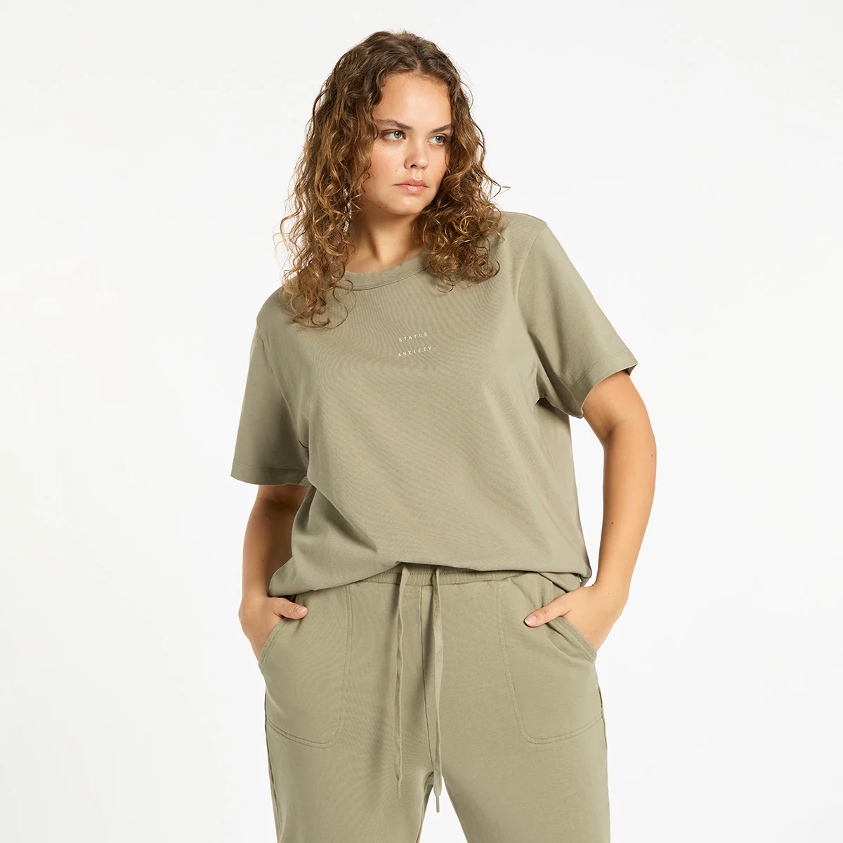 Feels Right Logo - Women's Tee / Washed Sage - Image 6