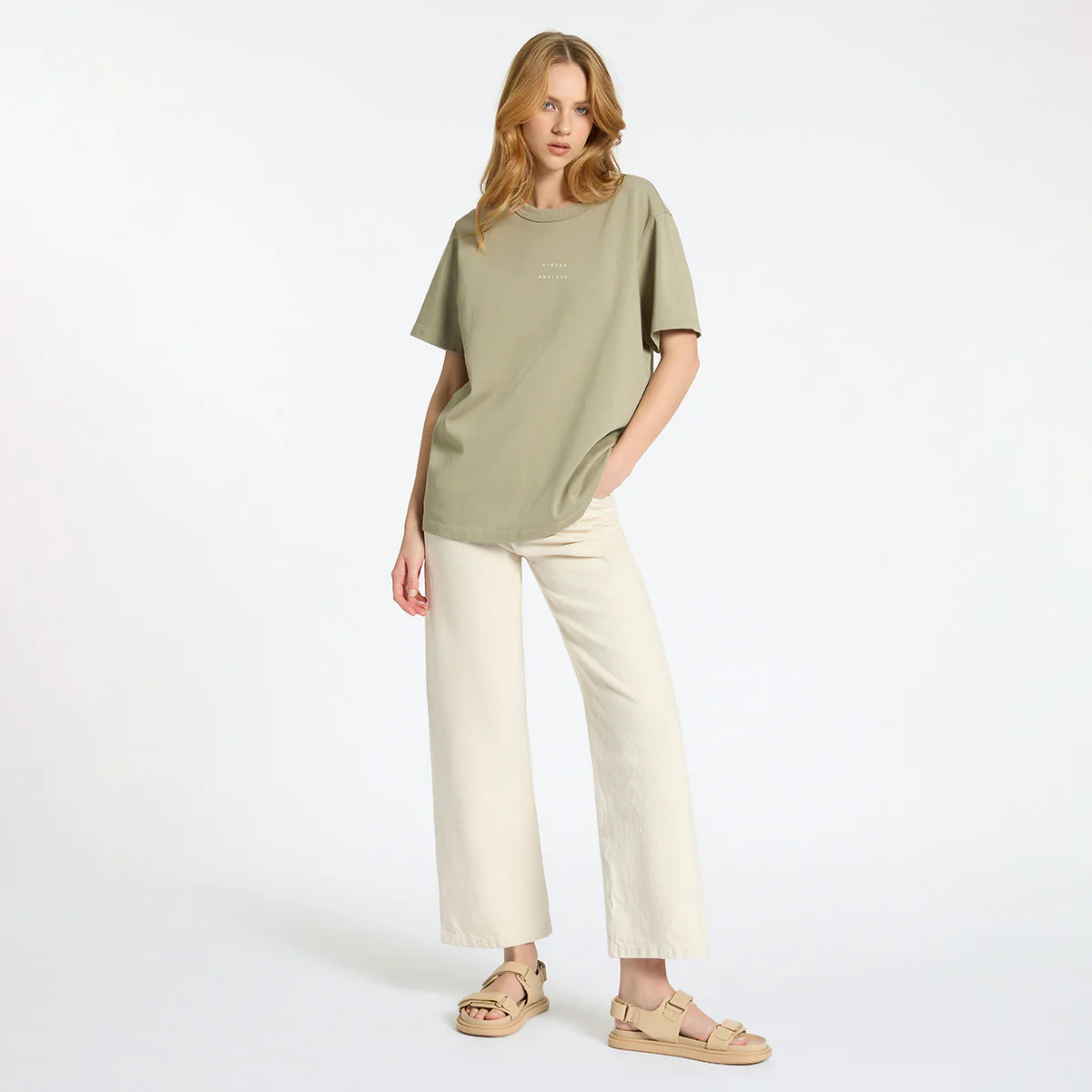 Feels Right Logo - Women's Tee / Washed Sage - Image 8