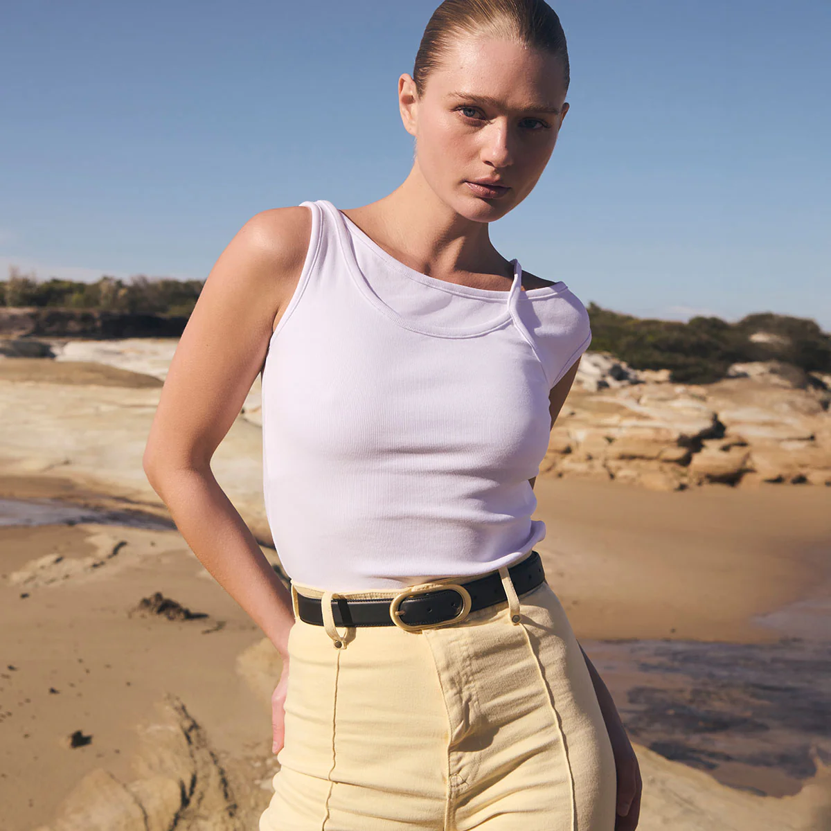 Final Loop Belt - Black Nappa/Gold - Image 11