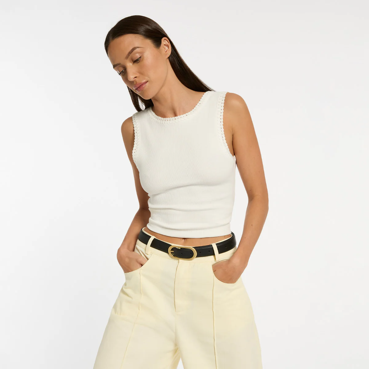 Final Loop Belt - Black Nappa/Gold - Image 2