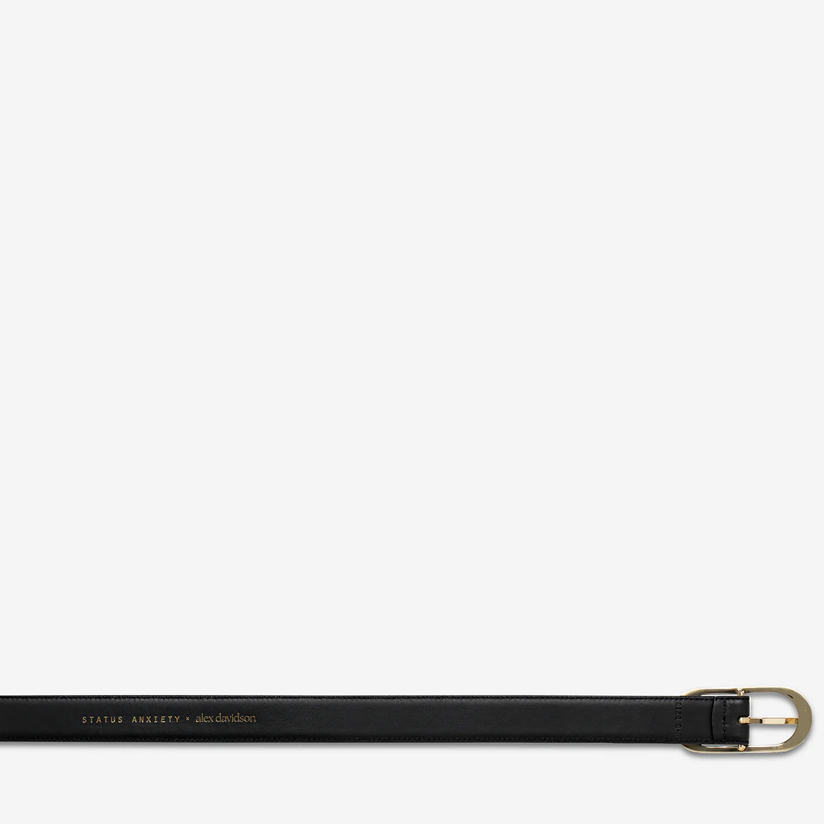 Final Loop Belt - Black Nappa/Gold - Image 6