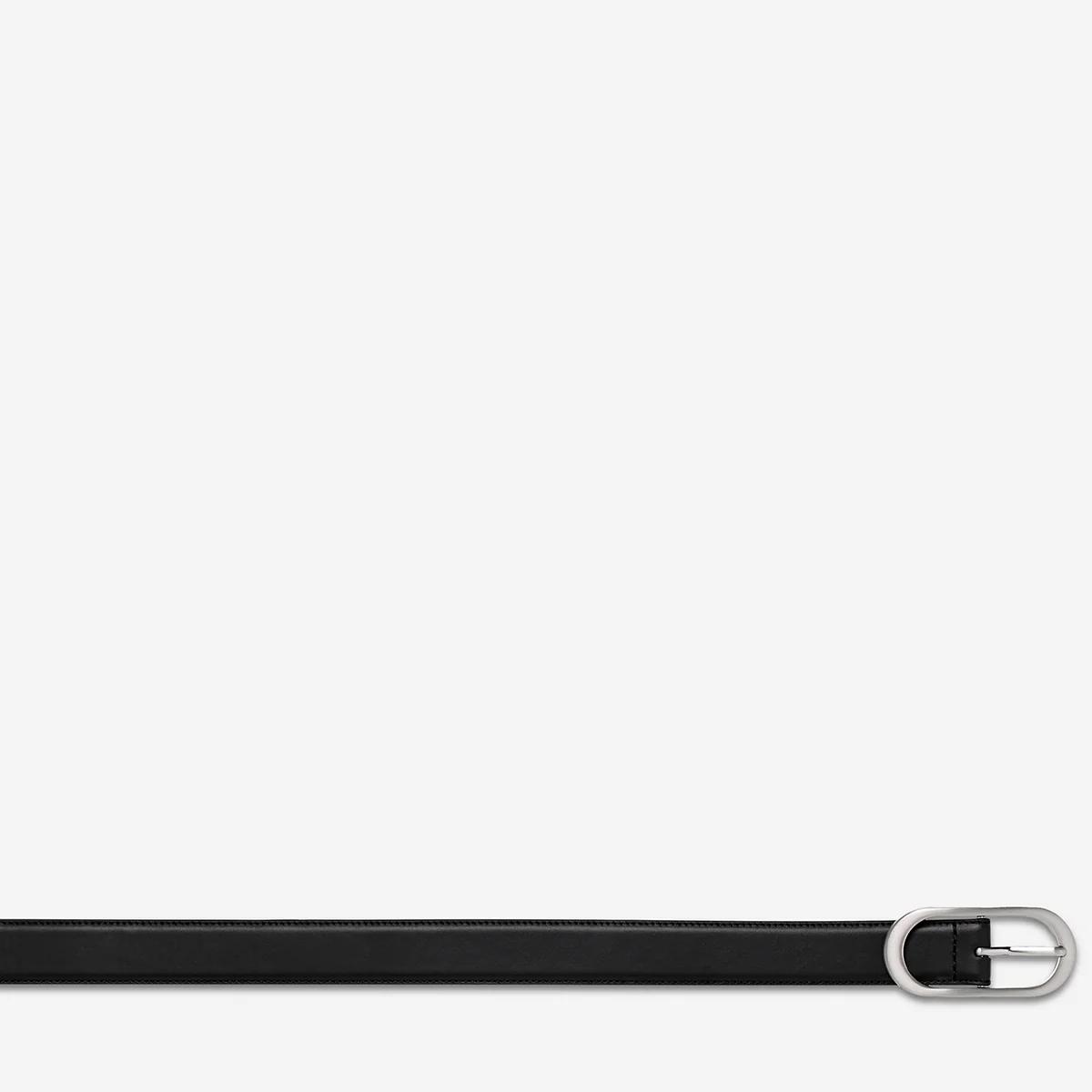 Final Loop Belt - Black Nappa/Silver - Image 5