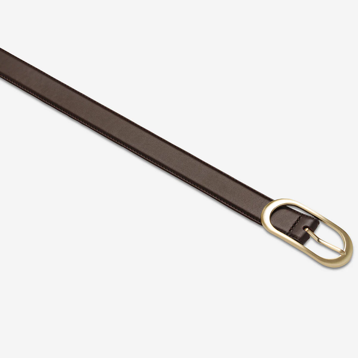 Final Loop Belt - Choc Nappa/Gold - Image 4