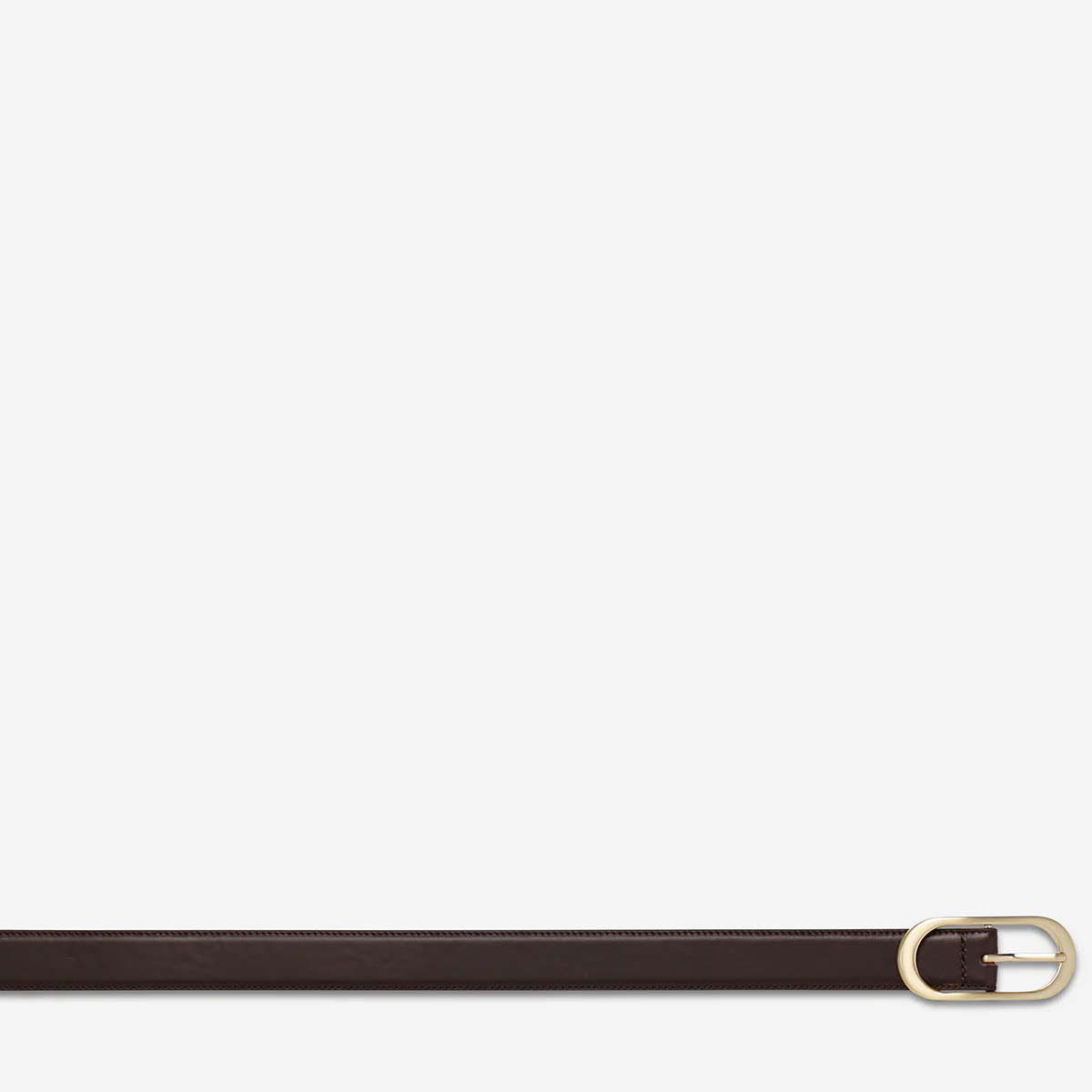 Final Loop Belt - Choc Nappa/Gold - Image 5