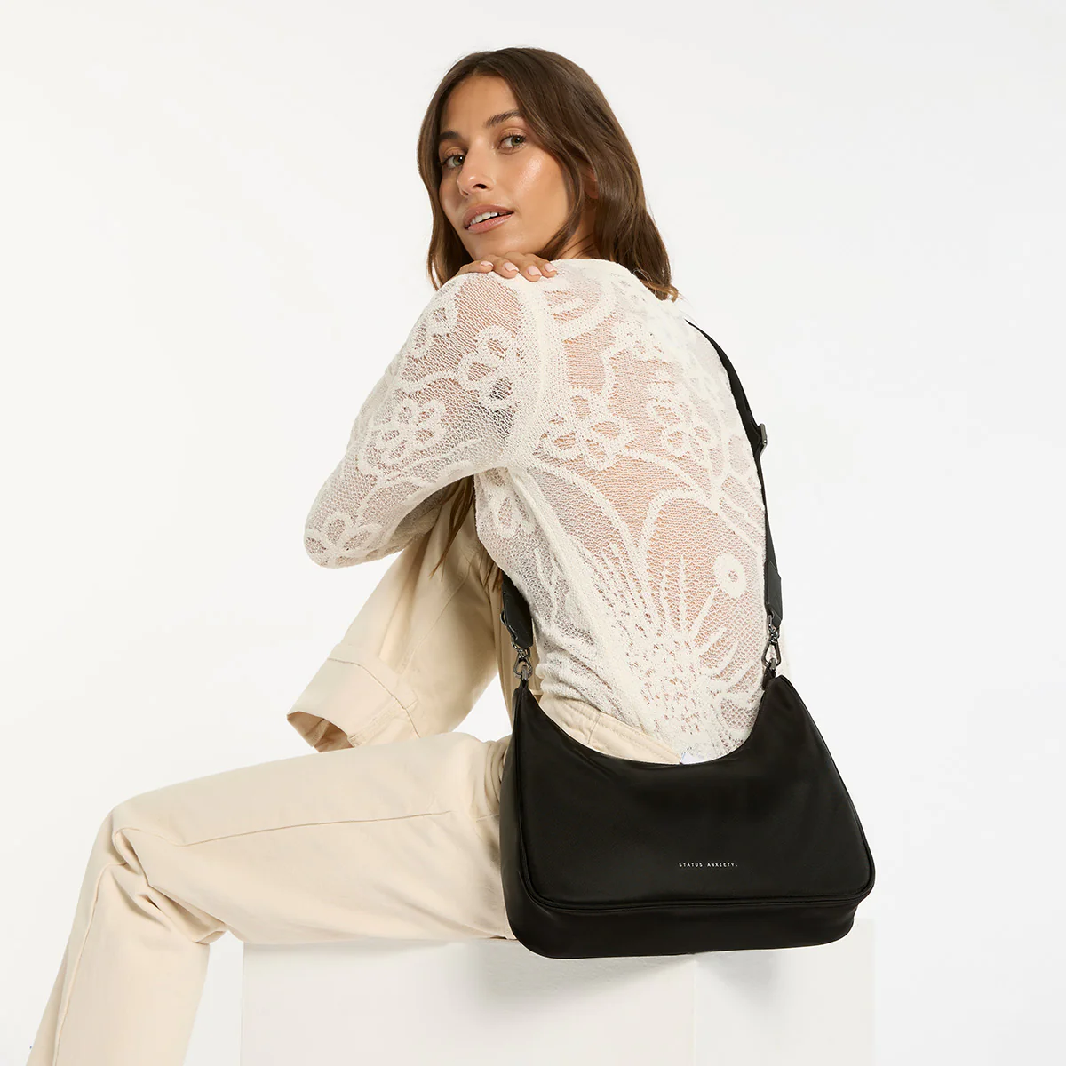 Fleur Recycled Bag - Black - Image 12