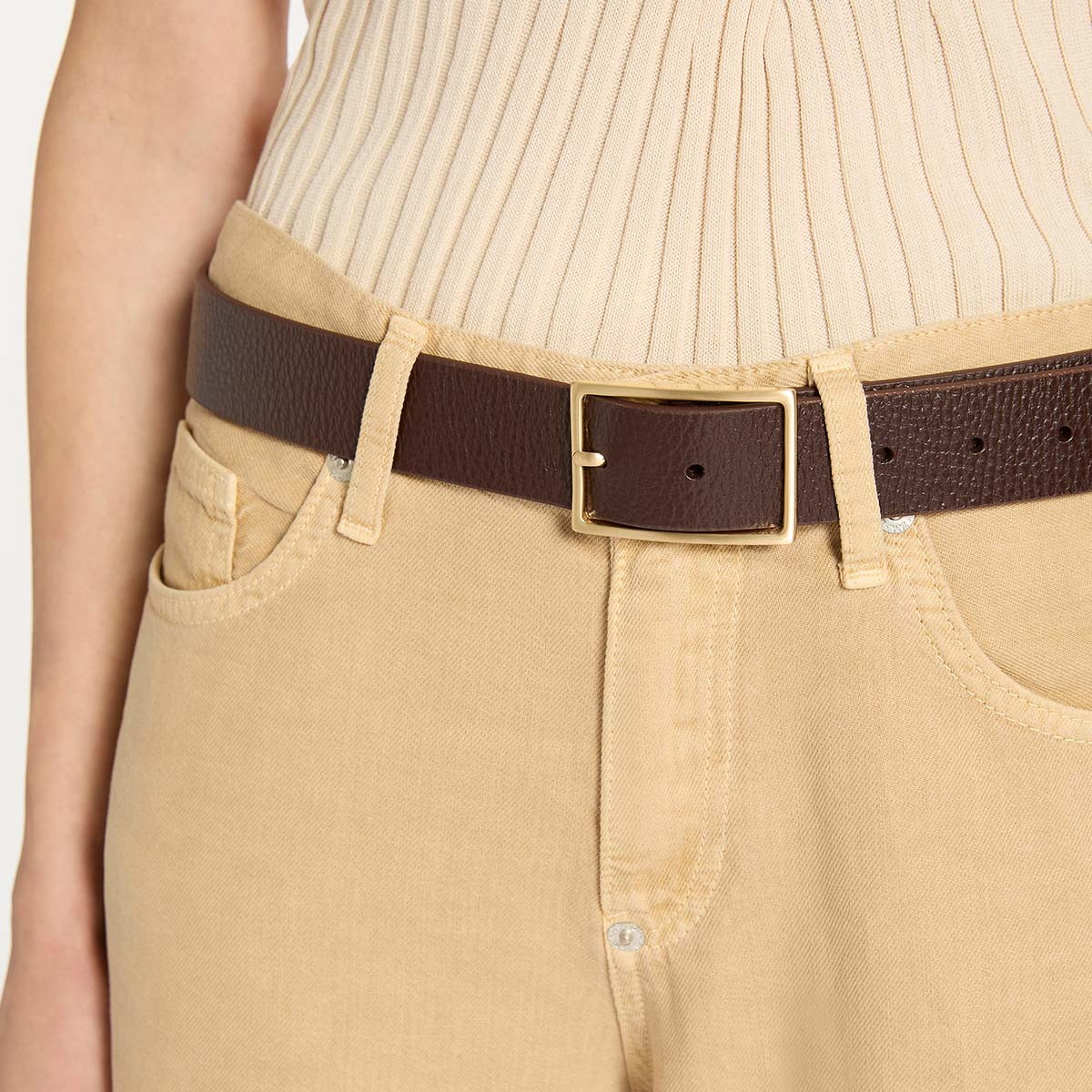 Getting Real Belt - Choc/Gold - Image 2