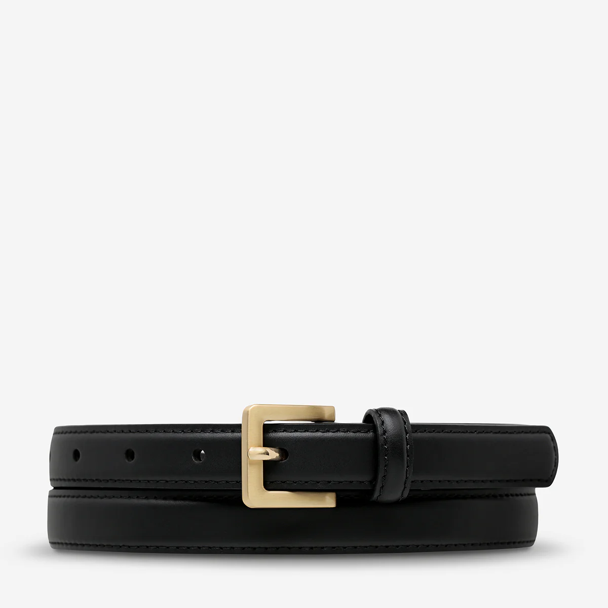 In Your Eyes Belt - Black Nappa/Gold