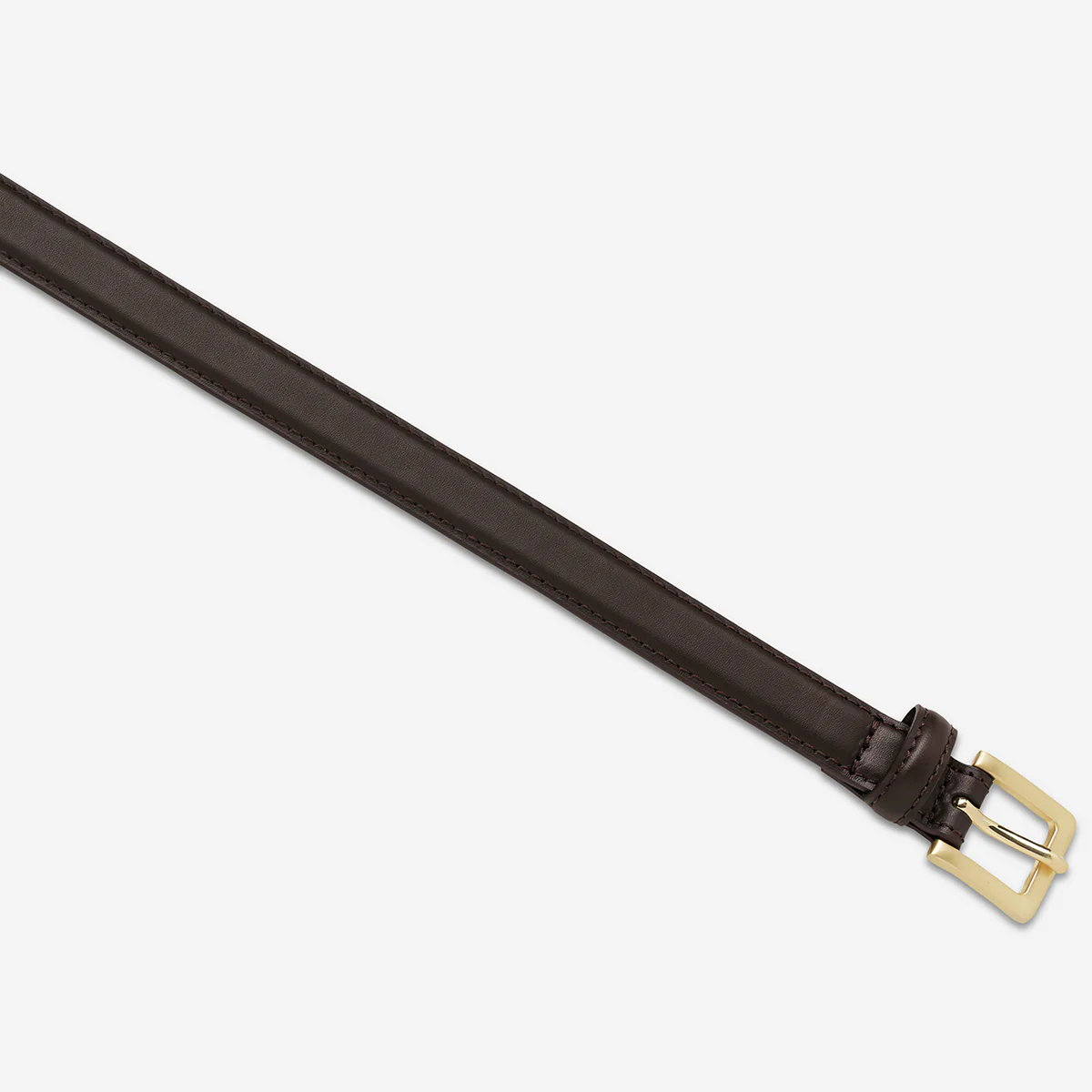 In Your Eyes Belt - Choc Nappa/Gold - Image 4