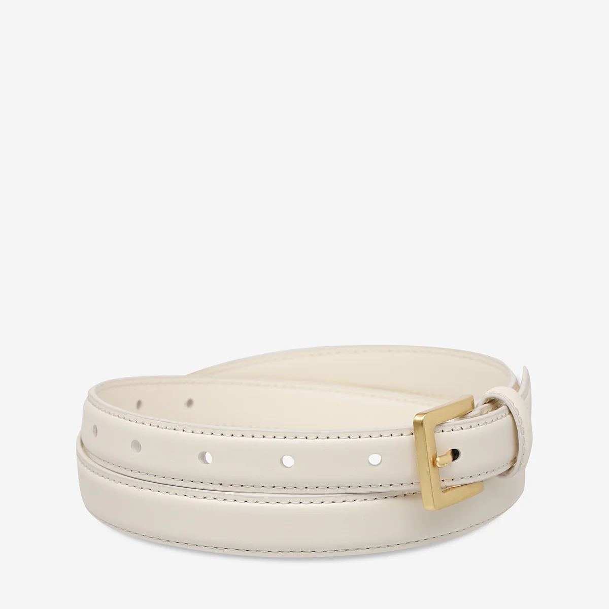 In Your Eyes Belt - Ivory Nappa/Gold - Image 3