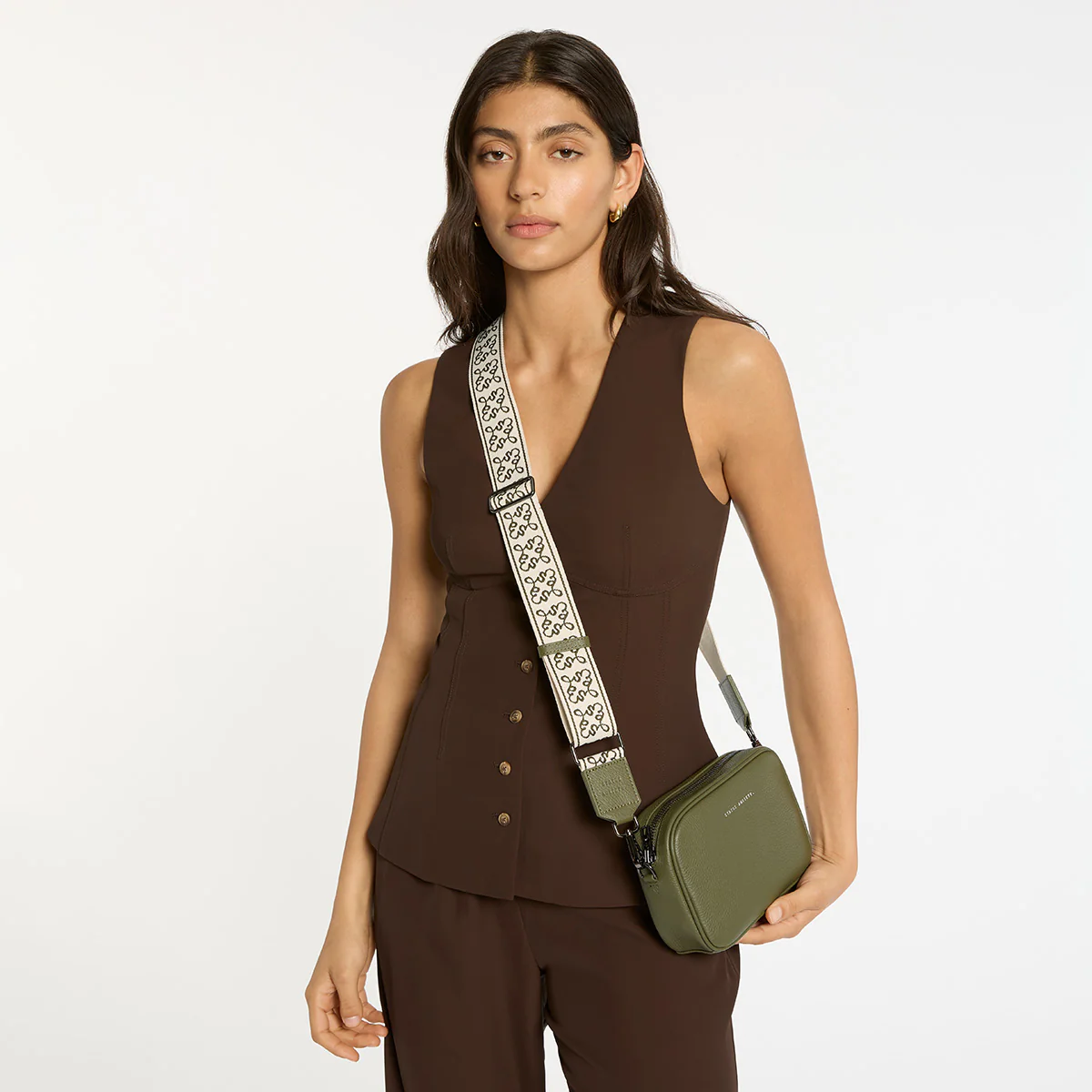 Jacquard Strap Medium - Khaki - Image 6