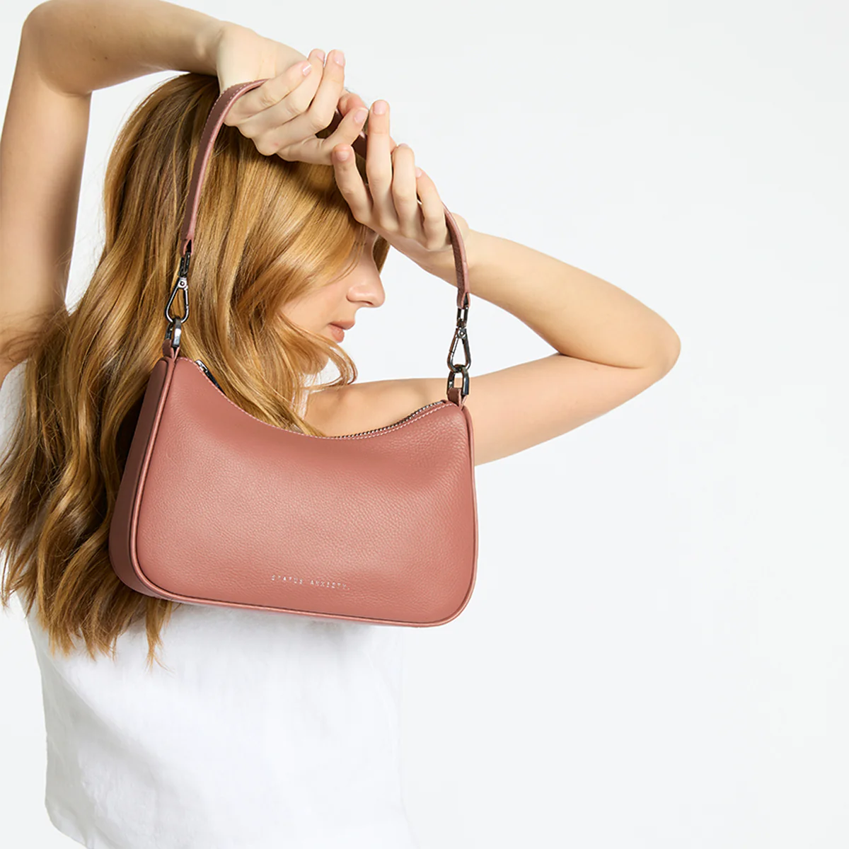 Leather Strap Short - Dusty Rose - Image 3