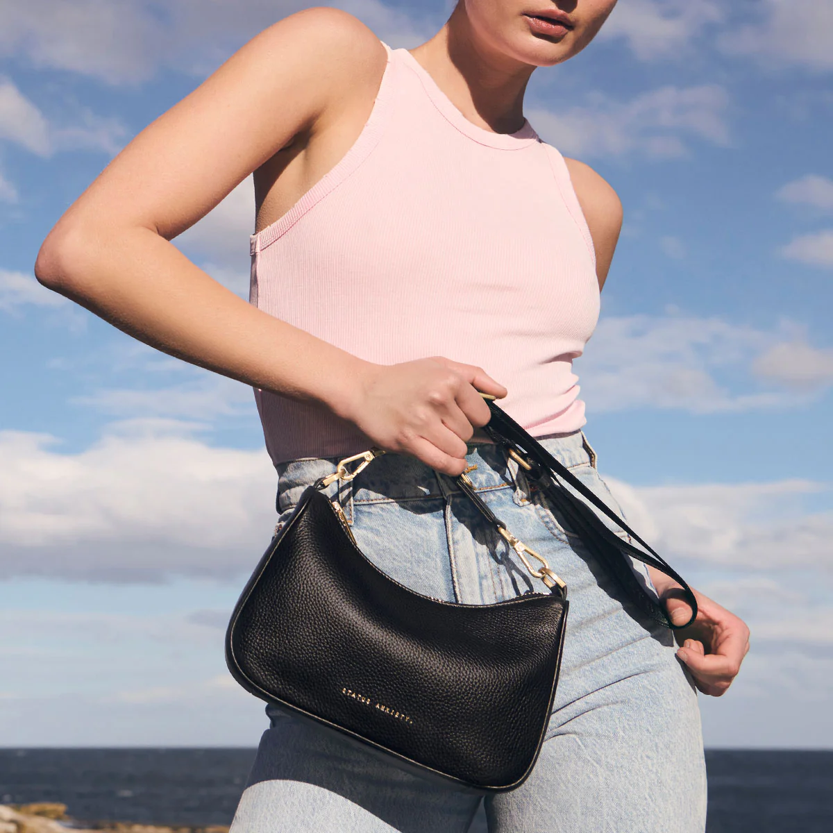 Look Both Ways Bag - Black/Brushed Gold - Image 13