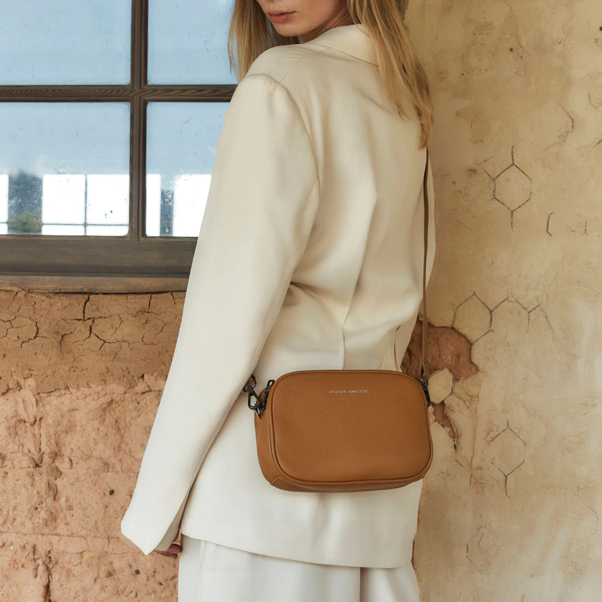 Plunder Bag With Dual Straps - Camel - Image 15