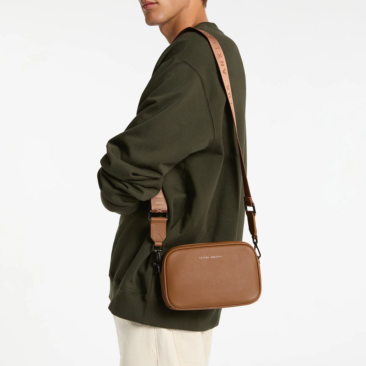 Plunder Bag With Dual Straps - Camel - Image 15
