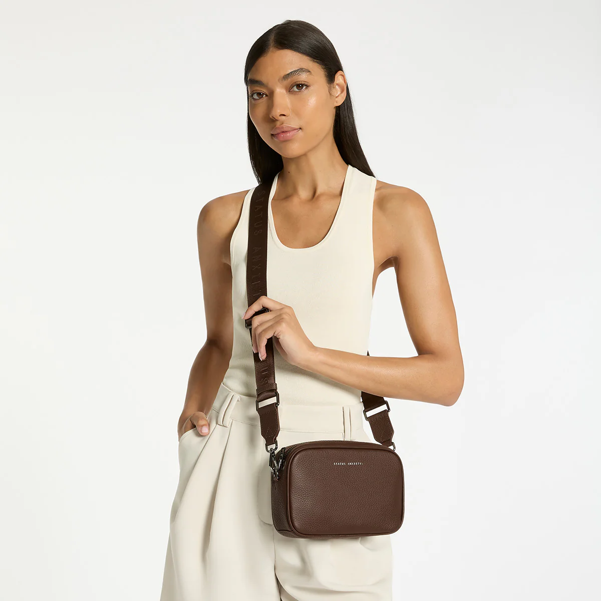 Plunder Bag With Dual Straps - Cocoa - Image 13