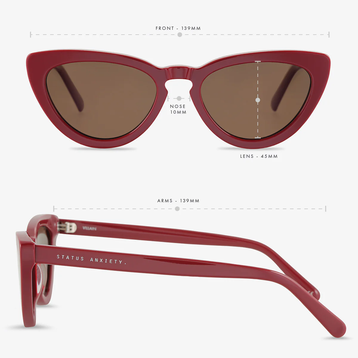 Villain Sunglasses - Cherry - Image 6