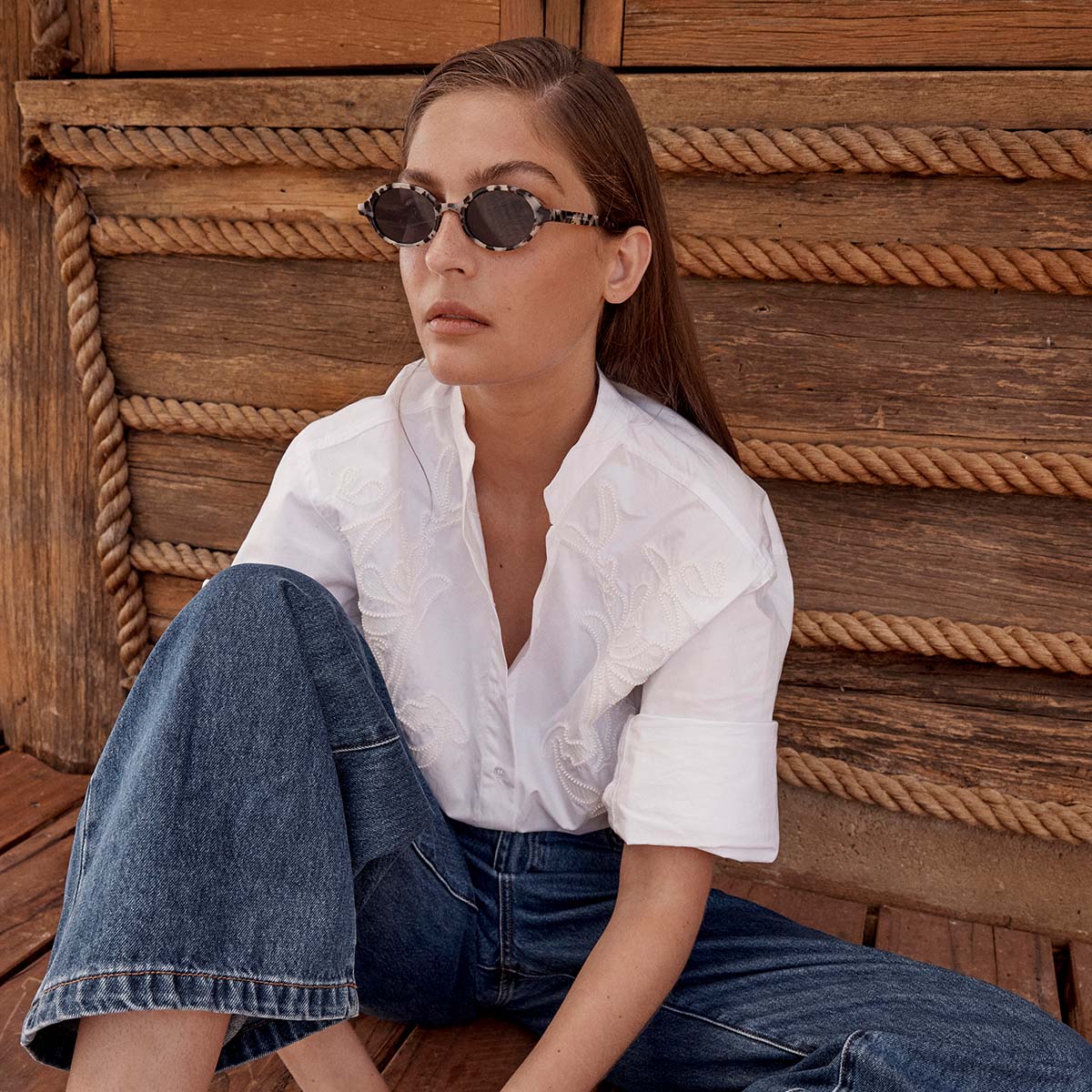 Wonder Sunglasses - White Tort - Image 7